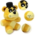 thumbnail image 2 of Peluche Golden Freddy de 6,5 pulgadas, cinco noches Bonnie Foxy Chica Springtrap Glamrock Freddy peluches rellenos en Freddy's, fnaf Golden Bear Animal Plushies Actio, 2 of 5
