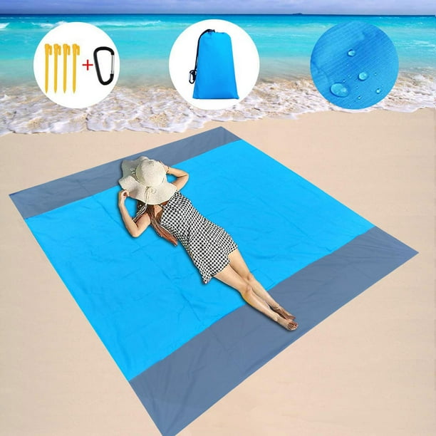 Manta De Playa Y Picnic Impermeable Sin Arena – Grande De 81x81 Pulgadas, Fácil De Limpiar