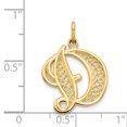 thumbnail image 3 of 14k Yellow Gold Dainty Letter D Initial Name Monogram Necklace Charm Pendant, 3 of 7