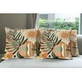 thumbnail image 5 of Ambesonne Monstera Throw Pillow Cover Pack of 4, Leaves Mid Century Boho, 4 Pcs-18" x 18", Peach and Pale Reseda Green, 5 of 5