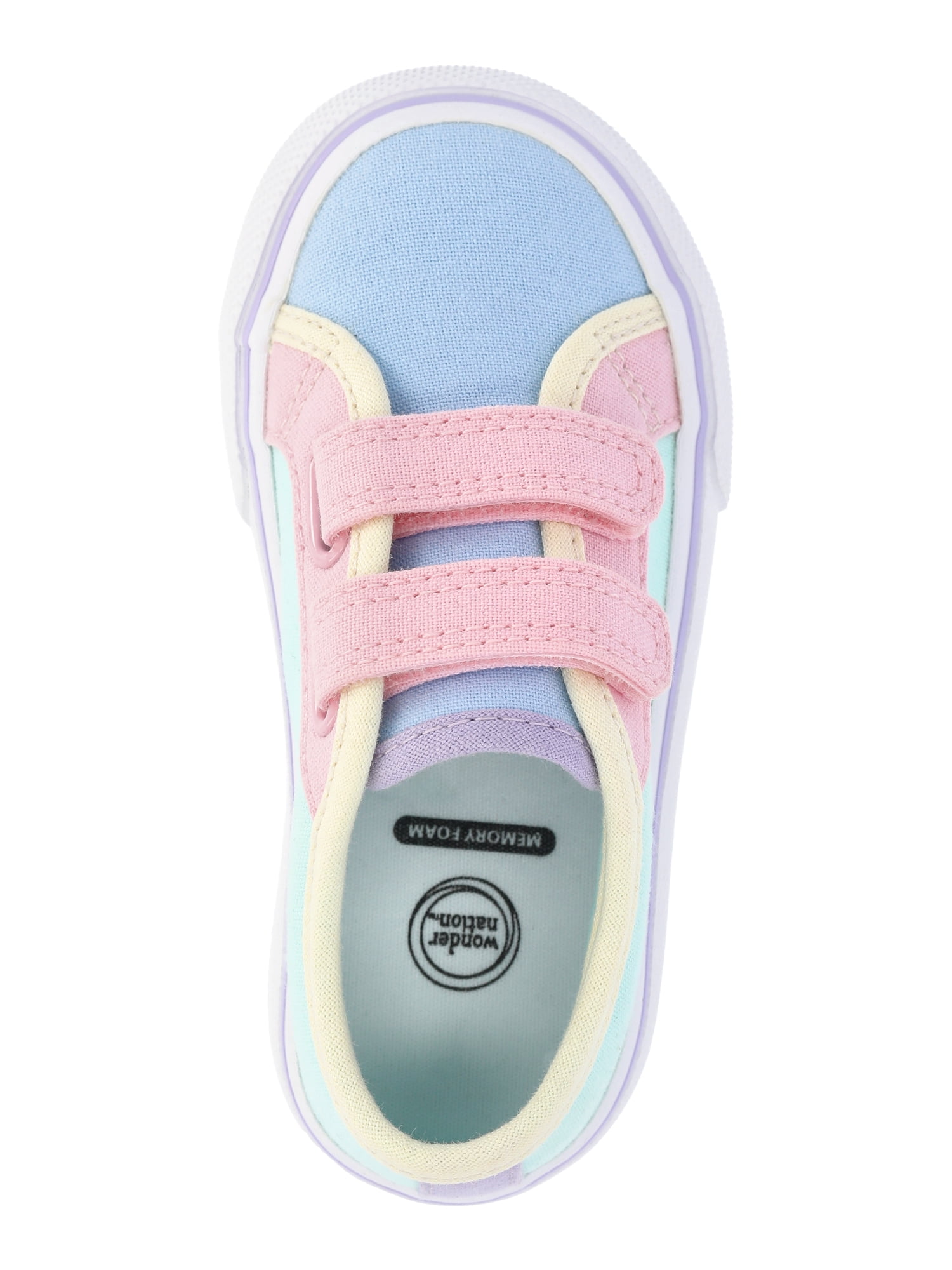 Wonder Nation Toddler Girls Canvas Skate Sneakers