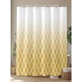 thumbnail image 4 of Fsddascl Yellow Ombre Stripe Shower Curtain Set - 72" x 78" Washable Bathtub Curtain with 12 Hooks, Modern Abstract Art Gradient Striped Waterproof Fabric Stall Shower Curtains for Bathroom/Bathtub, 4 of 6