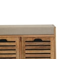 thumbnail image 5 of Lesuto Shutter Oak-ish Shoe Bench - Modern, Wood, cream, 5 of 10