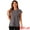 Pink Black, variant on Women's Tweed Plaid Short Cap Sleeve Casual Blouses XS Pink Black