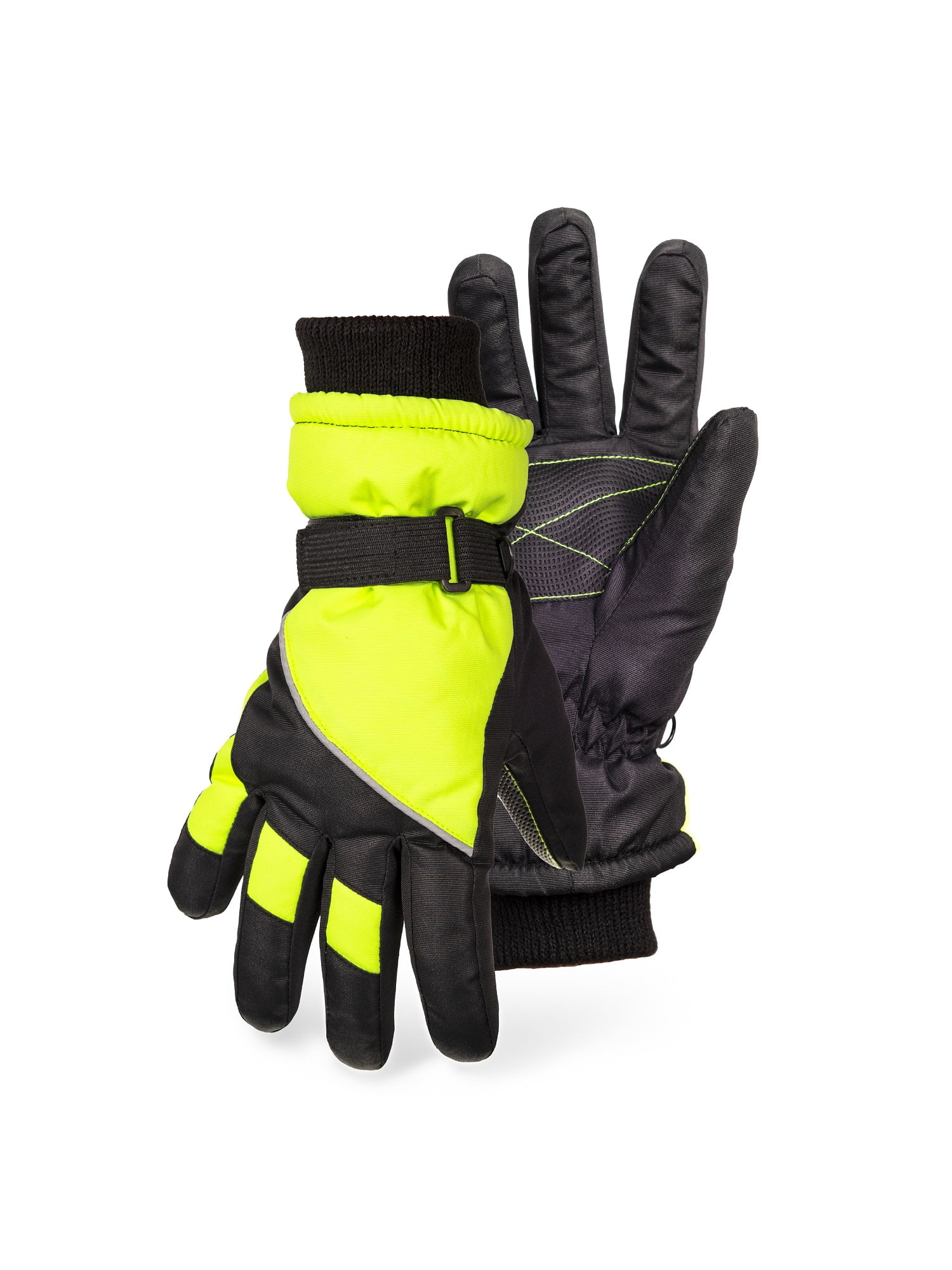 Yellow ski gloves sale