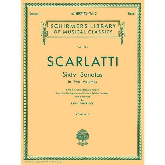 60 Sonatas - Volume 2: Schirmer Library of Classics Volume 1775 Piano Solo, (Paperback)