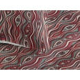 thumbnail image 3 of Ambesonne Boho Quilted Bedspread Set 3 Pcs, Hippie Bohemian 80s Design Art, Queen, Vermilion Seafoam and Ivory, 3 of 4