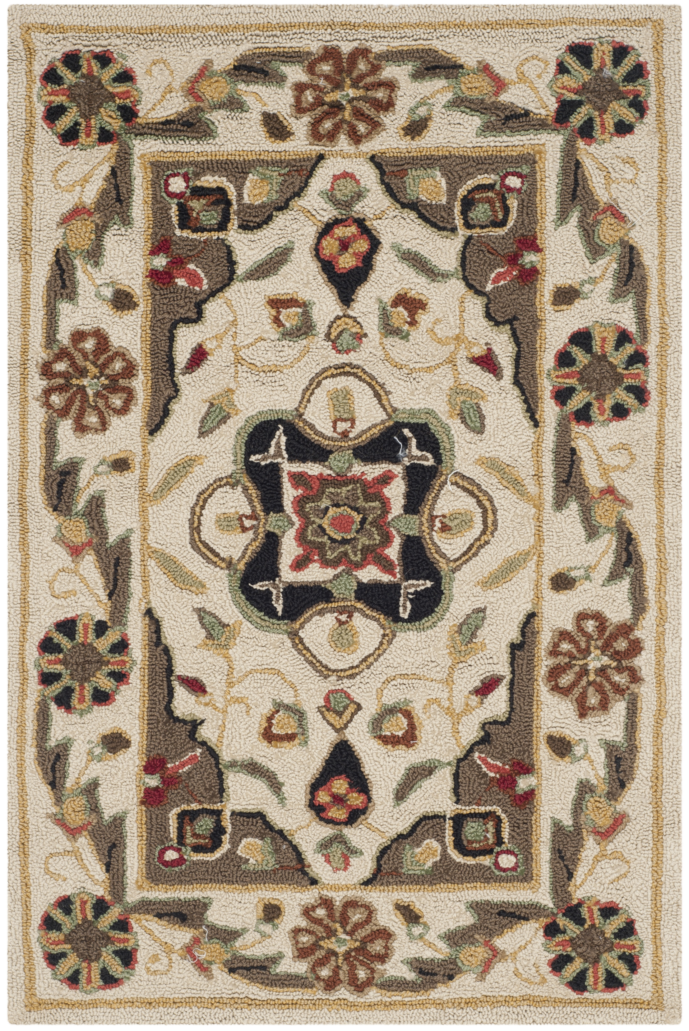 Safavieh Easy Care Todor Medallion Area Rug, Cream/Olive, 3' x 5'