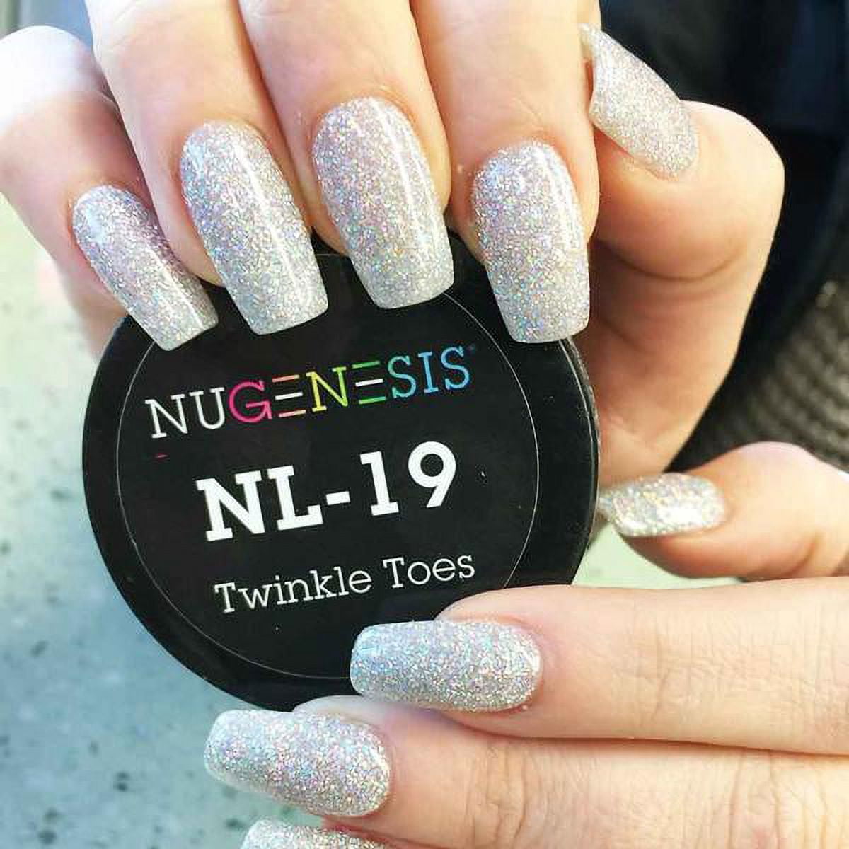 NUGENESIS Nail Color Dip Dipping Powder 1.5oz/43g jar - NL19 TWINKLE TOES