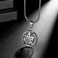 thumbnail image 4 of Jewmon Pentacle Pentagram Necklace for Men Celtic Knot Crescent Moon Necklace Chain Wiccan Jewelry, 4 of 8