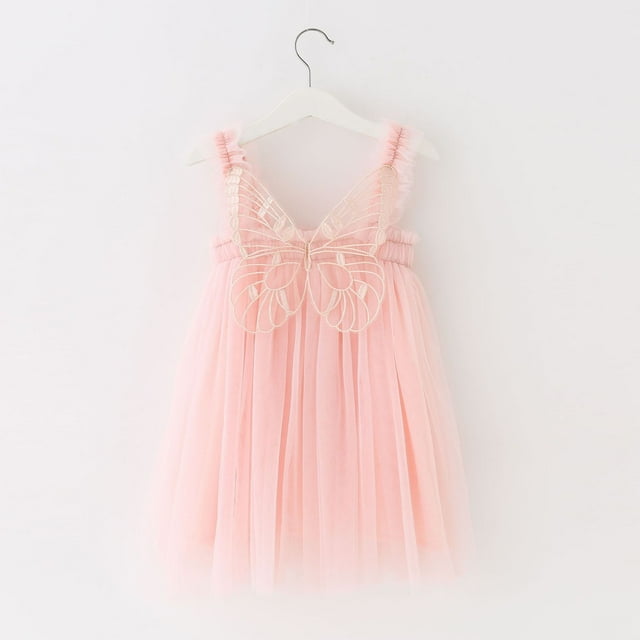 Robe à Bretelles Sans Manches pour Tout-Petites Filles pour Fête Dansante et