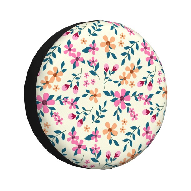 Balery Cute Flower Cubiertas para Neumáticos - Protector Resistente para Neumáticos de Camioneta, SUV, Remolque, Camper y RV-16 inch