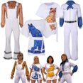 thumbnail image 2 of Disfraz de ABBA, disfraz de ABBA para chica, Anni, Agnetha, Benny, Bjorn, Cosplay, años 70, para mujer, hombre, camisa vintage, traje de carnaval de Halloween, 2 of 5