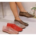 thumbnail image 5 of Jelly Mesh Ballet Flats for Women, Hollowed Jelly Anti Slip Ballerina Shoes, Round Toe Flats, 5 of 12