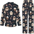 thumbnail image 5 of Top-kevin Women Long Sleeve Pajama Set Comfy Pjs Sets Hot Chocolate Mugs 2 Piece Lounge Set, 5 of 12