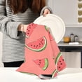 thumbnail image 6 of Kitchen Towels Hand Drawn Summer Watermelon Pattern Cleaning Towel Absorbent Hand Towels Tea Towels for Home Restaurant Dish Clean 28" x 18", 4PCS, 6 of 7