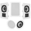 VM AUDIO Shaker 6.5" 5.1 Full Surround Sound System - 3 In Wall and 2 Ceiling