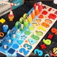 thumbnail image 1 of Número de madera Puzzle Match Board Juego de matemáticas Juguetes de aprendizaje temprano, 1 of 8