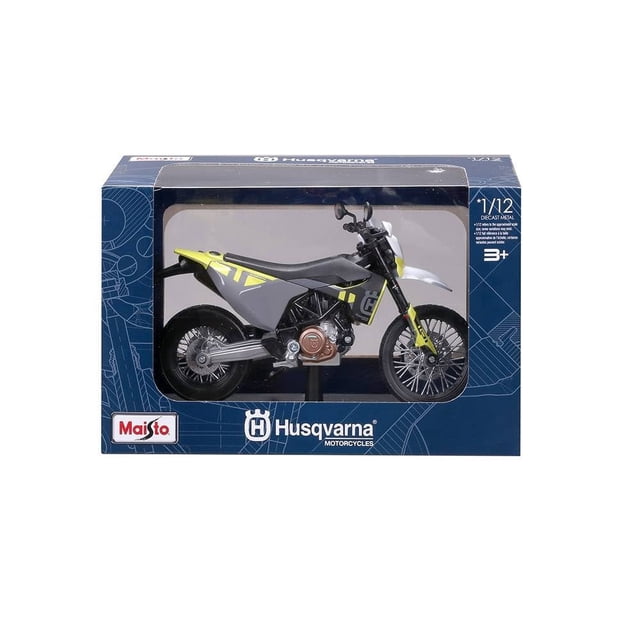 Motocicleta de juguete Maisto 2023 Husqvarna 701 Supermoto Escala 1:12