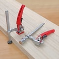 thumbnail image 5 of 2 Abrazaderas de Fijación para Orificios de Perro Escritorio, Abrazadera de Mesa de Acero Ajustable para Banco de Trabajo Carpintería, Abrazadera de Trinquete en Forma de F 19 mm, 5 of 5