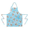 thumbnail image 2 of Corgi Footprint Apron-Garden Aprons for Women with Pockets-Cotton Linen Waterproof Kitchen Cooking Gardening Aprons Adjustable for Kitchen,Cooking,BBQ and Salon 33x27 Inch, 2 of 7