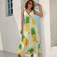 thumbnail image 2 of Lunarable Pineapple Sleeveless Dress Female Clothing Dress Women Summer 2025 Dress, 2 of 7