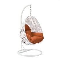 Hanging Egg Swing Chair - Wicker Patio Porch Swing Seat - Indoor Outdoor Relaxation