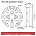 thumbnail image 6 of Hi-Run 2 Set ST100 ST225/75R15 10PR 117M Trailer Tire & 15X6 6 Lugs on 5.5" PCD, 0 Offset Wheel Assembly Fits 225/75/15, 225 75 15, 6 of 9