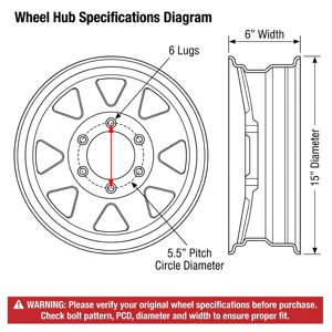 Hi-Run 2 Set ST100 ST225/75R15 10PR 117M Trailer Tire & 15X6 6 Lugs on 5.5″ PCD, 0 Offset Wheel Assembly Fits 225/75/15, 225 75 15 Sansujyuku sansujyuku.com
