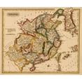 thumbnail image 2 of Vintage Maps 30x26 Gold Ornate Wood Framed with Double Matting Museum Art Print Titled - China 1817, 2 of 4
