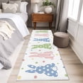 thumbnail image 5 of Easter Rabbit Large Area Rugs for Bedroom Living Room, Soft Non Slip Carpet Bedside Rug, Pink Blue Green Bunny Spring Polka Dots Rectangular Floor Cover Kitchen Accent Rug 2'x6' for Office, 5 of 9