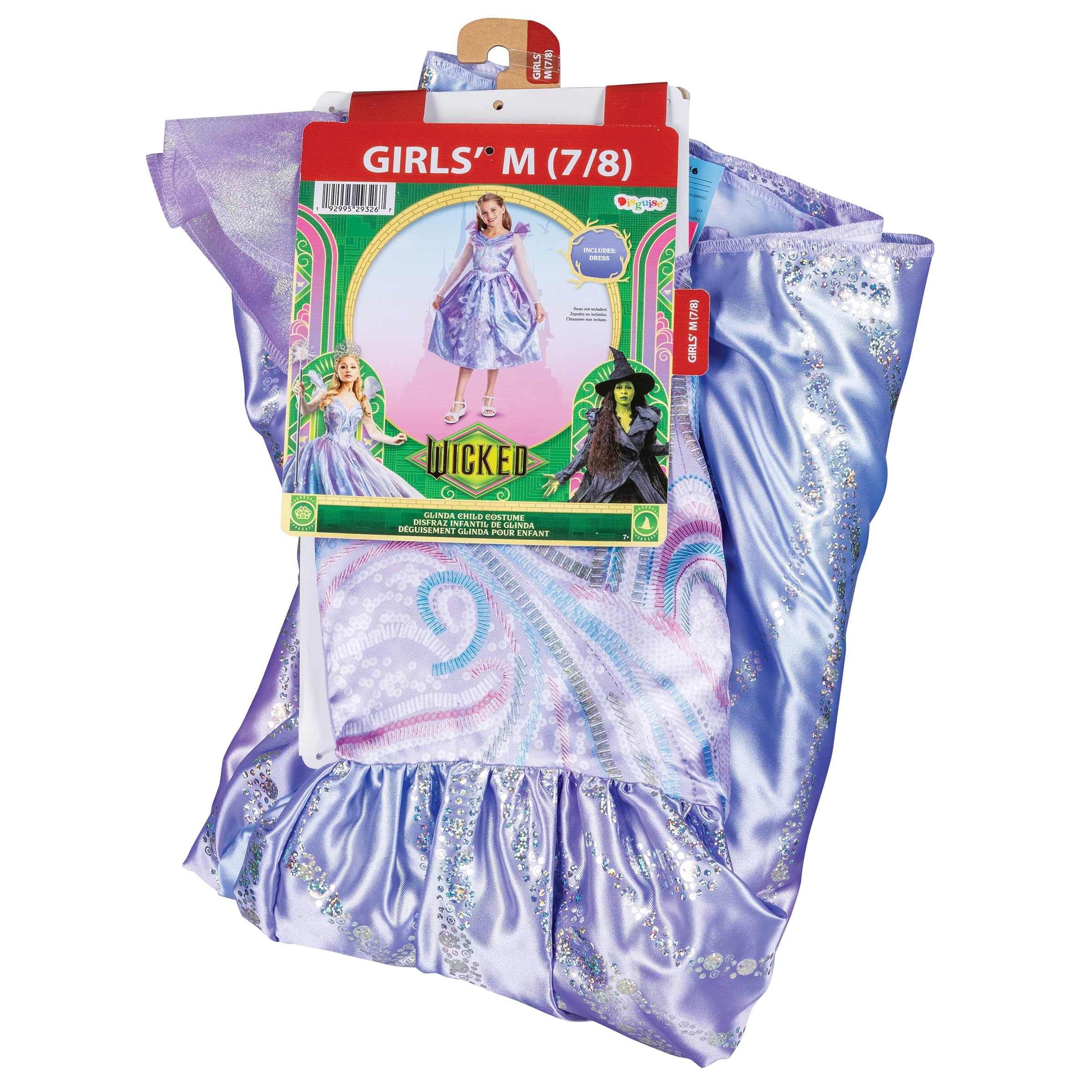 Disguise Girls' Wicked: For Good Glinda Dress Costume - Size 7-8 - Purple