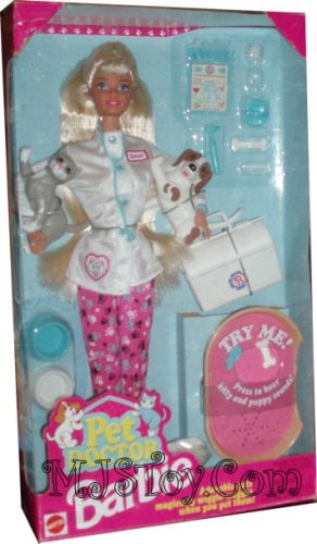 1996 Barbie Pet Doctor with dogs and cat (adorable pets magically wiggle-waggl.. - Walmart.com - Walmart.com