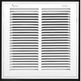 thumbnail image 1 of 12" X 12" Return Air Filter Grille - Filter Included - Easy Plastic Tabs for Removable Face/Door - HVAC VENT DUCT COVER - White [Outer Dimensions: 14 5/8"w X 14 5/8"h], 1 of 4