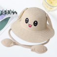 thumbnail image 6 of Movable Rabbit Ears Straw Hat Hat for Cosplay Party Outdoor, 6 of 8