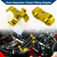 thumbnail image 2 of Unique Bargains Hose Separator Clamp Fitting Adapter/ Pipe Tube Line Separator Clamp Tooling AN10 20mm 4pcs Gold Tone, 2 of 6