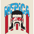 thumbnail image 2 of Americana Merica Mustached Man Natural Men's Crew Neck Short Sleeve Tee-Medium, 2 of 2