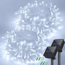 WOTIME Solar String Lights Waterproof for Outdoor , Total 200 LED 79FT Clear Wire Fairy Tree Lights with 8 Lighting Modes for Garden Xmas Balcony Wedding, White