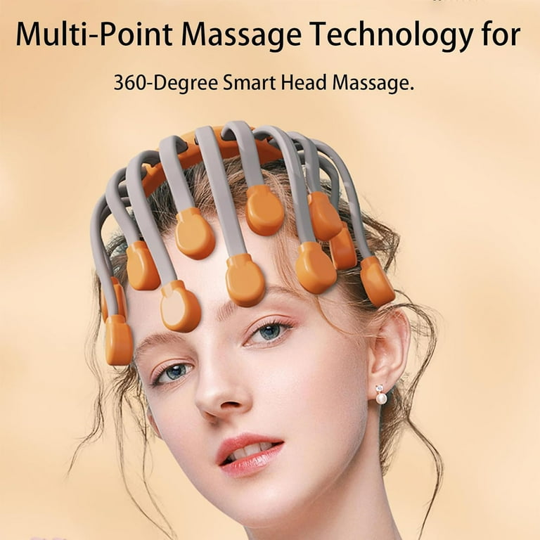 Head Massager Scalp,Head Massager Scalp Stress Relax,Electric Scalp Massager  With Vibrating Points,5 Modes And Smart Timing,Relieves Scalp Pressure  Headaches With 20 Individual Massage Nodes - Walmart.com