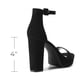 thumbnail image 4 of Sandalias de Plataforma con Tacón Grueso para Mujer DREAM PAIRS en Negro, 4 of 7