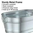thumbnail image 6 of 2 Pack Galvanized Steel Party Cooler & Drink Tub, 22.5” Large Outdoor Ice Bucket for Beer, Wine and Beverages, 6 of 7