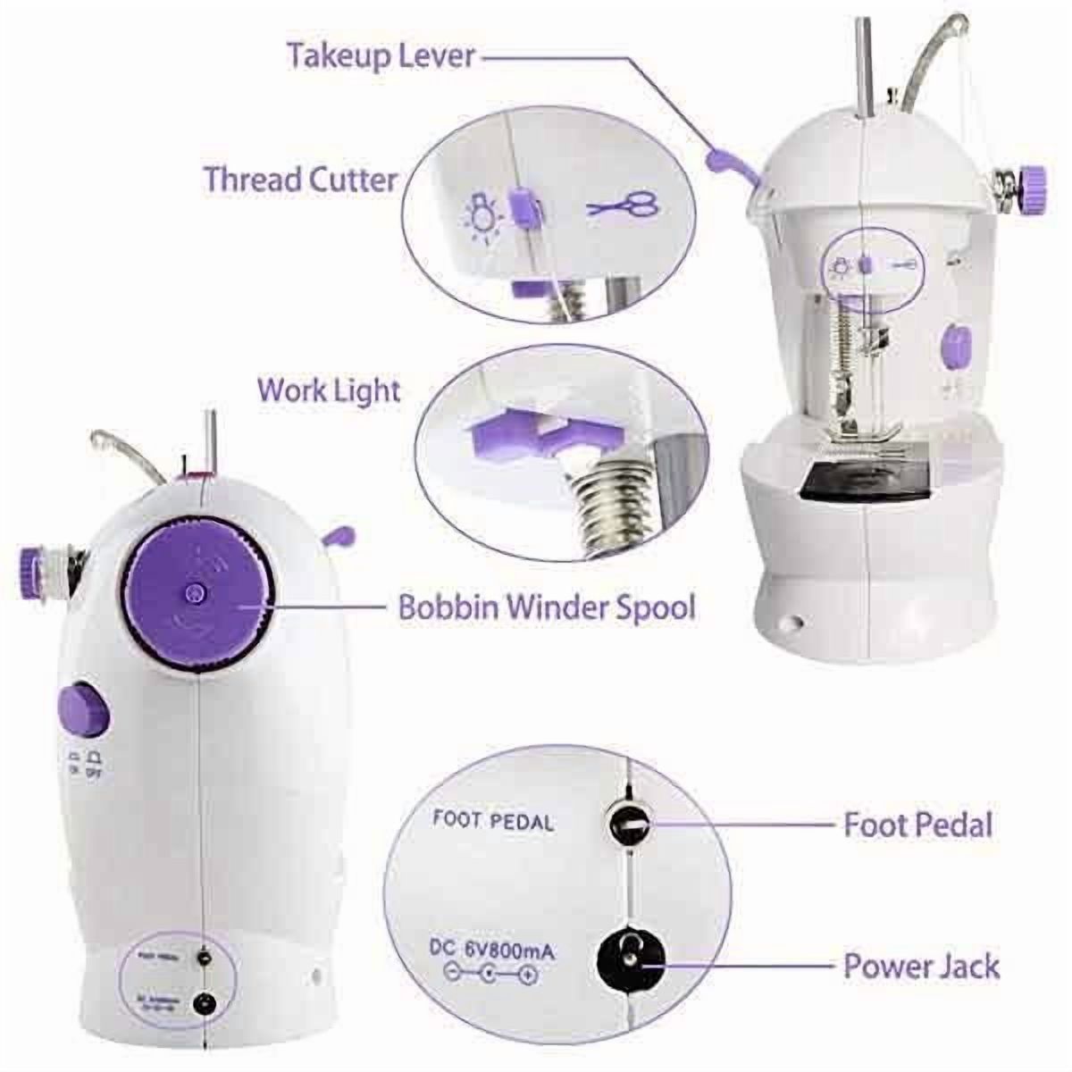 Ovzne Multi-functional Mini Sewing Machine Compact Portable Stitcher
