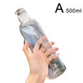 thumbnail image 4 of 500/700ML Water Bottles With Caps Clear Heat Resistant Reusable Drinking Bottle High Value Time, 4 of 8
