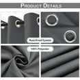thumbnail image 6 of DONGPAI Outdoor Curtains for Patio 52 x 96 Inch Waterproof Grommet Light Blocking Curtain, Dark Gray, 2 Panels, 6 of 7