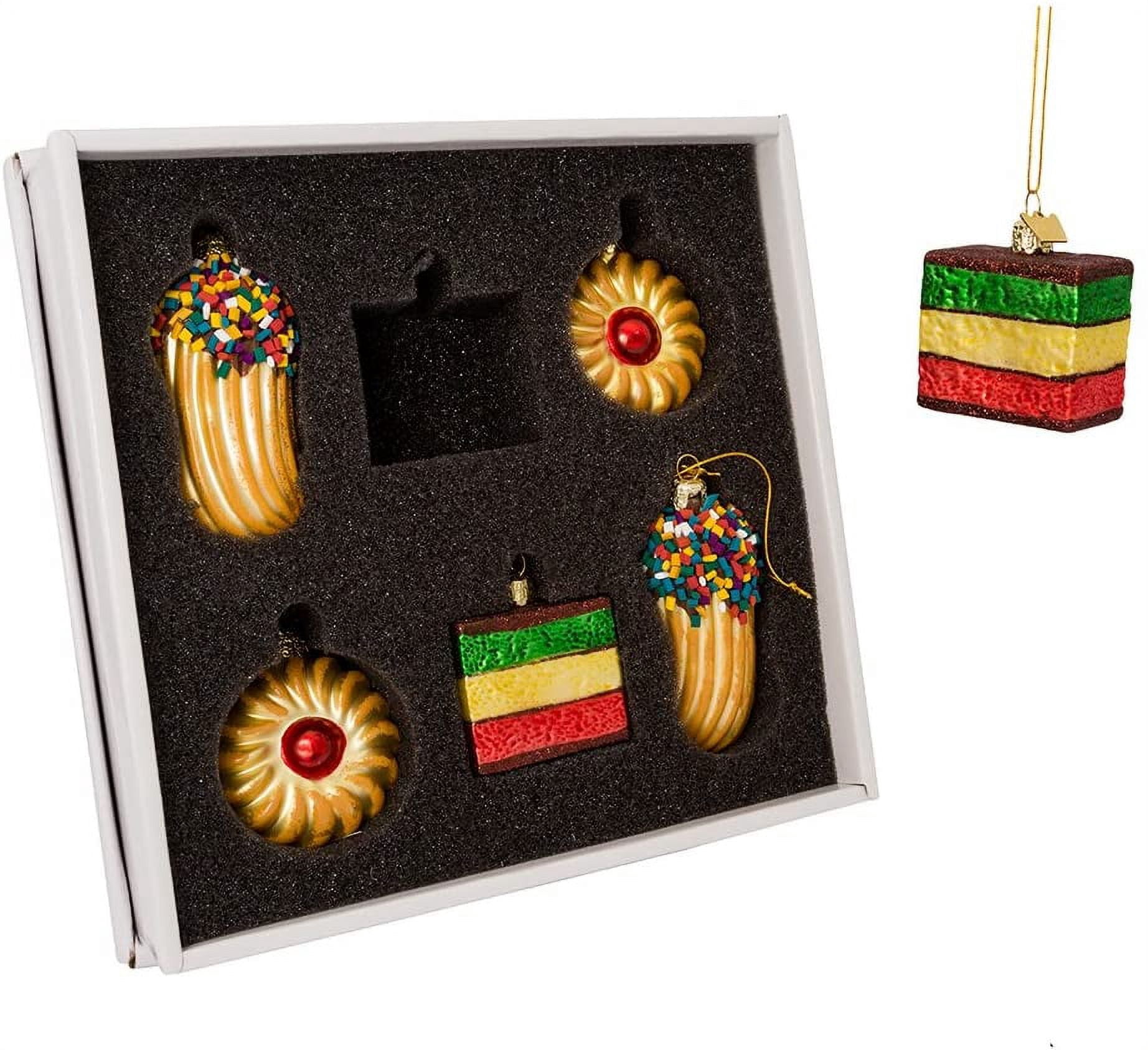 Noble Gems™ Decorative Round Cookie Glass Ornament Set, 6-Piece