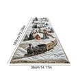 thumbnail image 3 of Christmas Train Polyester Quilted Table Runner, Winter Holiday Cabin Village Print for Dining Table, Buffet, Mantle, Farmhouse Seasonal Tabletop Decor, 3 of 9