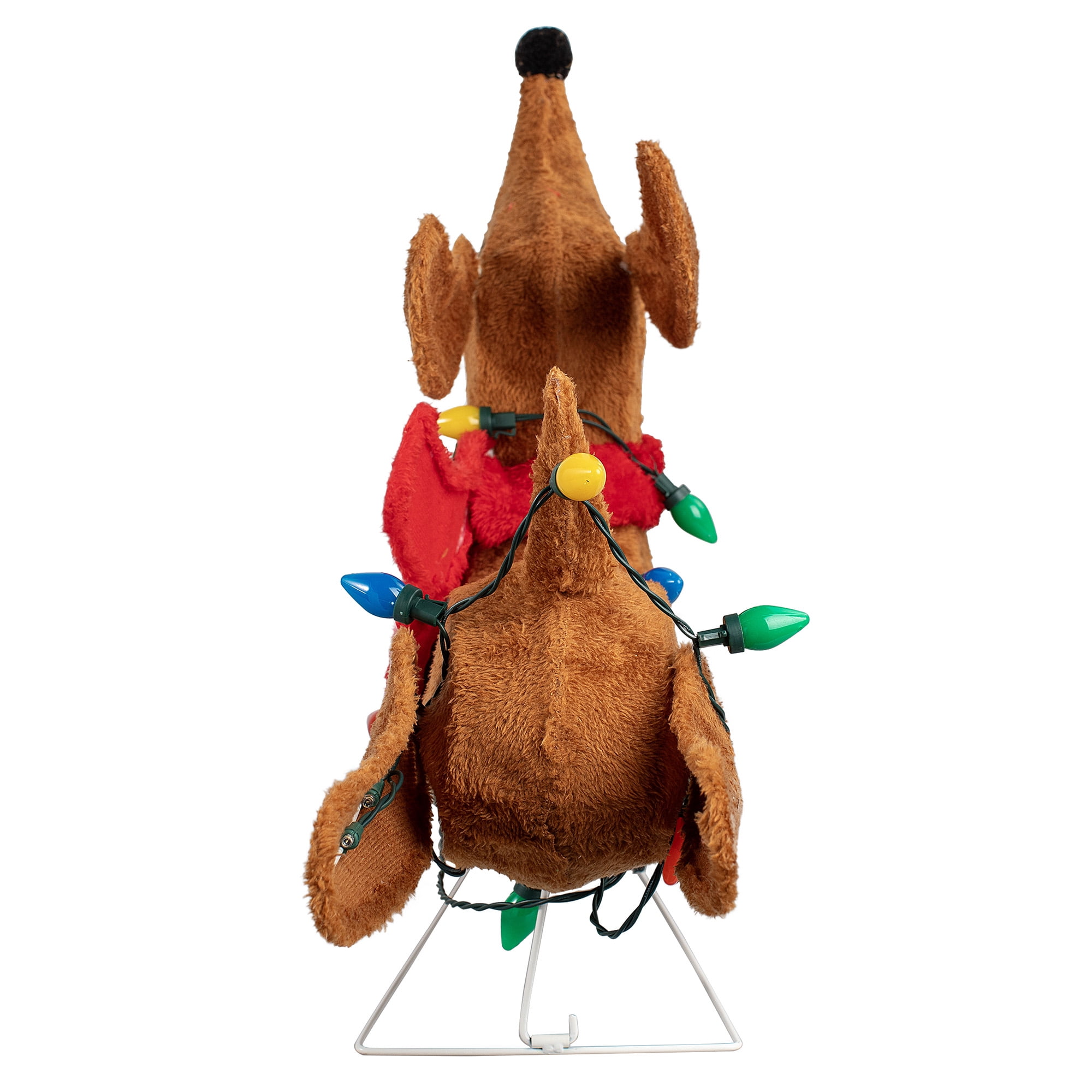 Indoor/Outdoor 50-Count LED Plush Dachshund Christmas Decoration, Multicolor, 30", by Holiday Time