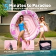 thumbnail image 6 of SLOOSH Inflatable Tanning Pool Lounger Float for Adults, 72" x 65" Large Suntan Tub Pool Floats Tanning Bed Blow up Pool Raft Lounge Floatie for Lake, Outdoor, Backyard, Swimming Pool, 6 of 9