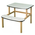 thumbnail image 5 of Wild Zoo Furniture s-d wht-tan-wz Student Desk - White-Tan, 5 of 10
