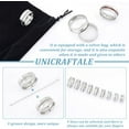 thumbnail image 5 of Stainless Steel Grooved Finger Ring Blank Core Ring Hypoallergenic Metal Ring for Inlay Ring Jewelry Wedding Band Making, 5 of 9
